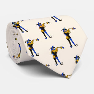 Blue Jester April Fool's Day Tie
