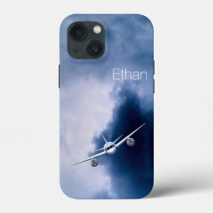Blue Jet Plane in the Sky Pilot Aviation Xtreme iPhone 13 Mini Case