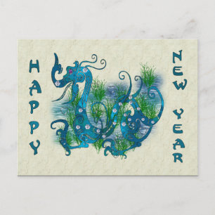 Blue Jewelled Dragon Postcard