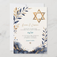 Blue Jewish Israel Star of david Wedding