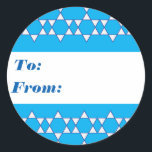 Blue Jewish Star Gift Labels<br><div class="desc">These stickers come in two sizes,  and they are perfect for Hanukkah or any Jewish gift-giving occasion.</div>