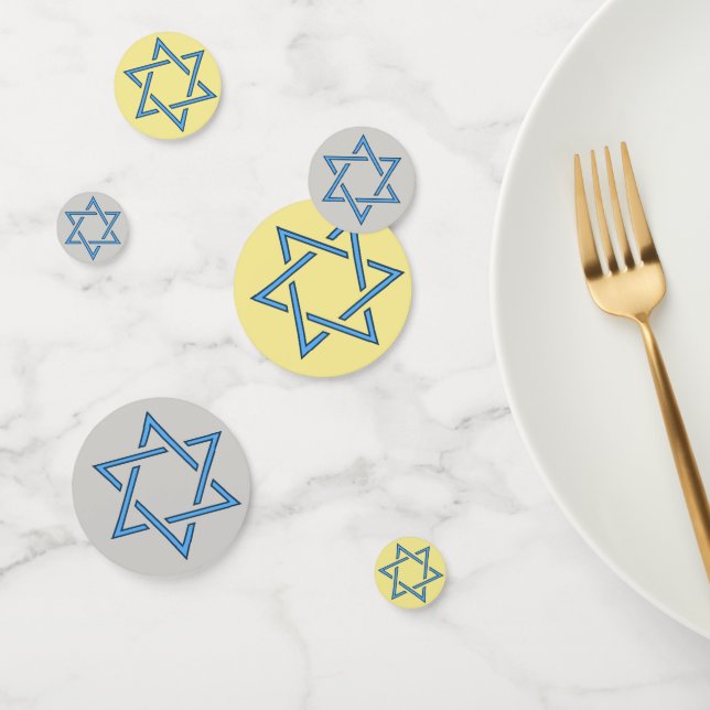 Blue Jewish Stars Design Table Confetti (Group)