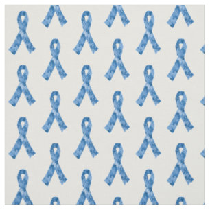 Blue Jigsaw Puzzle Pattern Ribbon Fabric