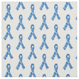 Blue Jigsaw Puzzle Pattern Ribbon Fabric