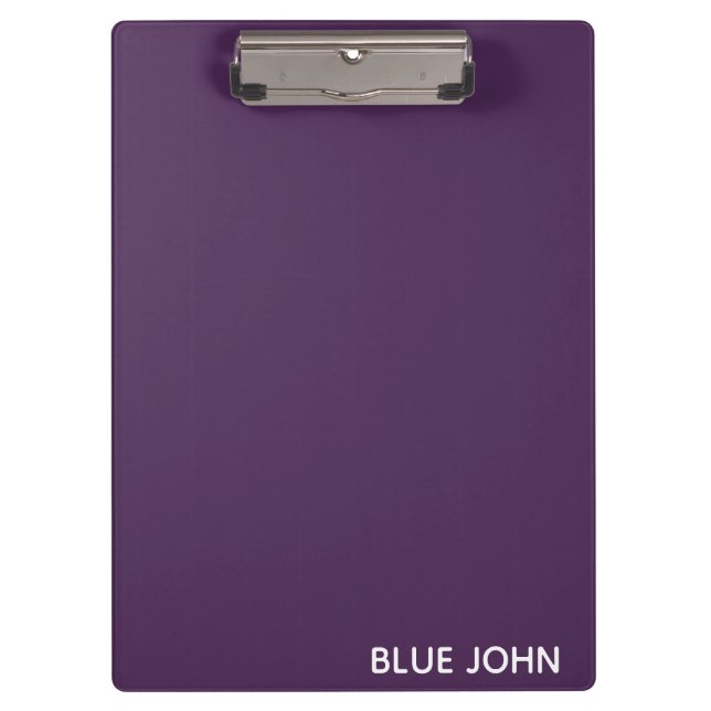 Blue John purple colour name Clipboard (Front)