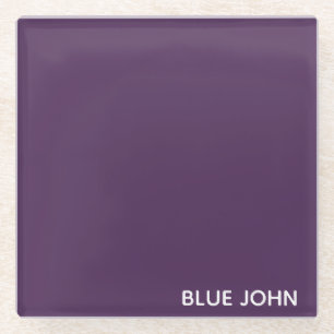 Blue John purple colour name Glass Coaster