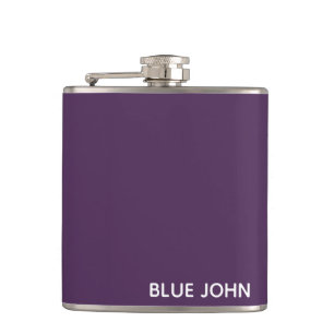Blue John purple colour name Hip Flask