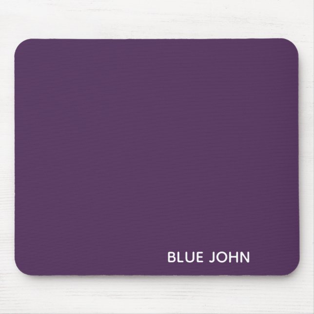 Blue John purple colour name Mouse Pad (Front)