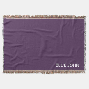 Blue John purple colour name Throw Blanket