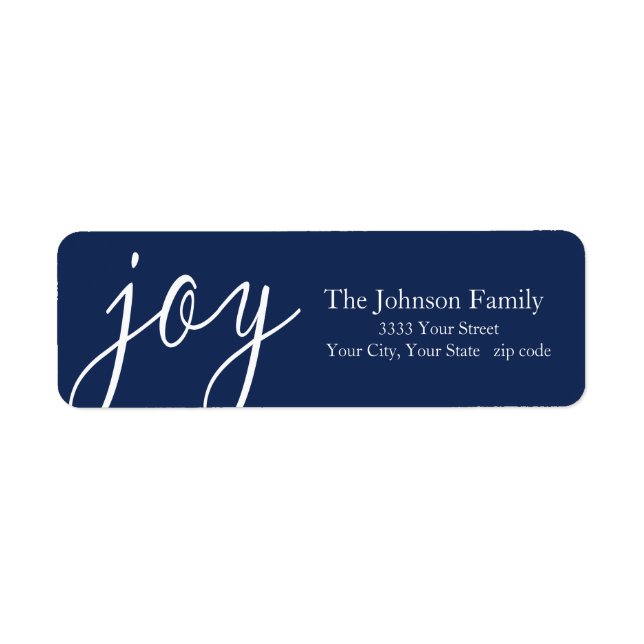 Blue Joy Return Address Labels (Front)