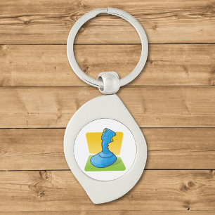 Blue Joystick Keychain