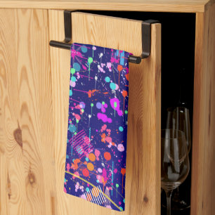 Blue Jubilee Abstract Art Kitchen Towel