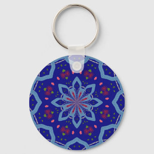 Blue Kaleido Style Keychain