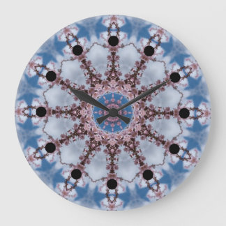 Blue Kaleidoscope Clock