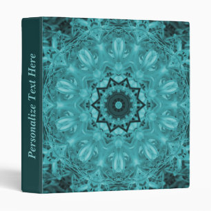Blue Kaleidoscope Pattern Personalize Notebook Binder