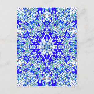 Blue Kaleidoscope Postcard