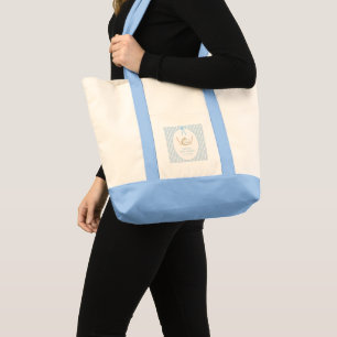 Blue Kawaii Boy Bow Asian Dumpling Baby Shower Tote Bag