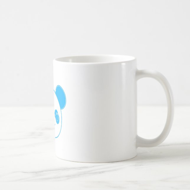 Blue Kawaii Panda Bear Coffee Mug (Right)