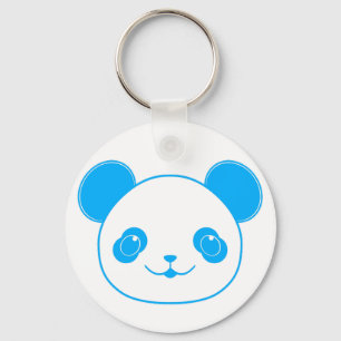Blue Kawaii Panda Bear Keychain