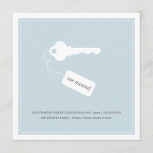 BLUE KEY AND TAG   MOVING ANNOUNCEMENT