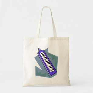 Blue Keytar portable 80s keyboard piano graphic Tote Bag
