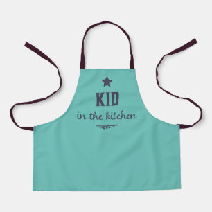 Blue Kid in the Kitchen Apron