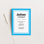 Blue Kids Birthday Party Invitation<br><div class="desc">A timeless design in serene blue and white, accented by a stylish double blue border. Perfectly crafted for a child's special day, this invitation exudes simplicity and classic charm. With its clean and inviting aesthetic, customization is a breeze, allowing you to add a personal touch to create the perfect invite...</div>