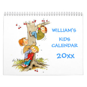 Blue Kids Calendar - Funny Calendars For Kids