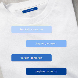Blue Kids Name Iron On Clothing