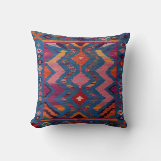Blue Kilim Coussin Allemagne : (Recto)