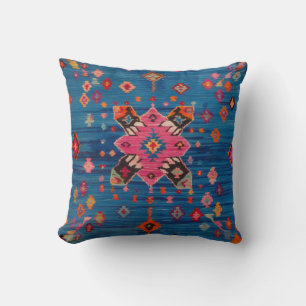 Blue Kilim Coussins pour espaces extérieurs : Dura