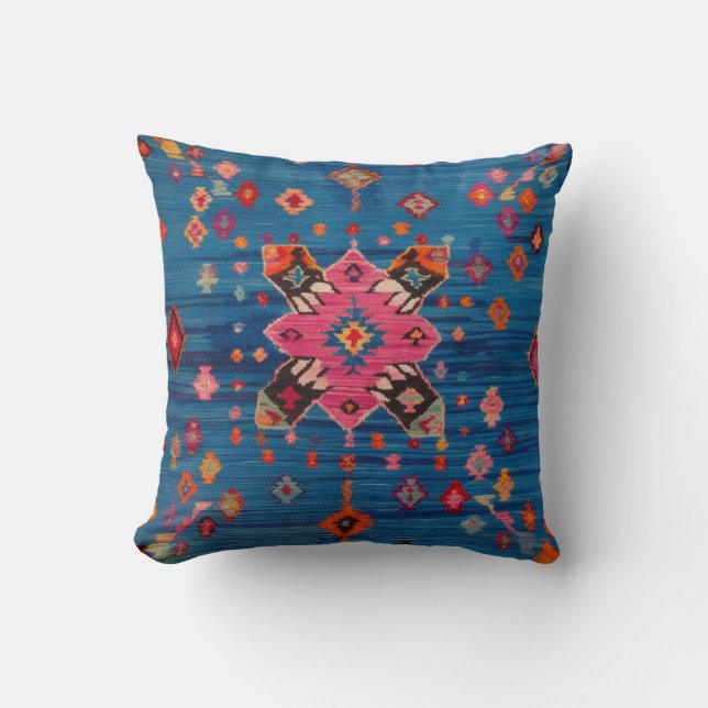 Blue Kilim Coussins pour espaces extérieurs : Dura (Recto)