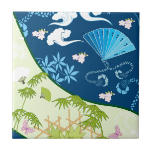Blue Kimono Tile