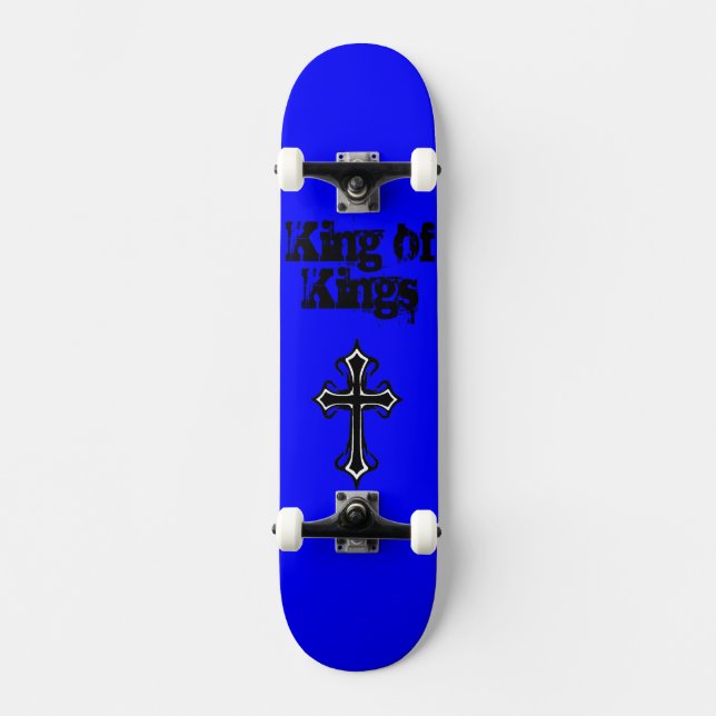 Blue King of Kings Skateboard Deck (Front)