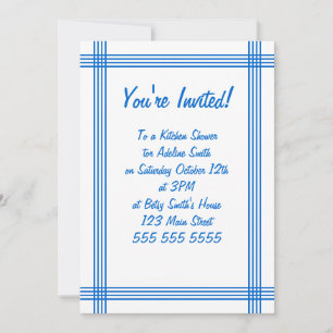 Blue Kitchen Invitation