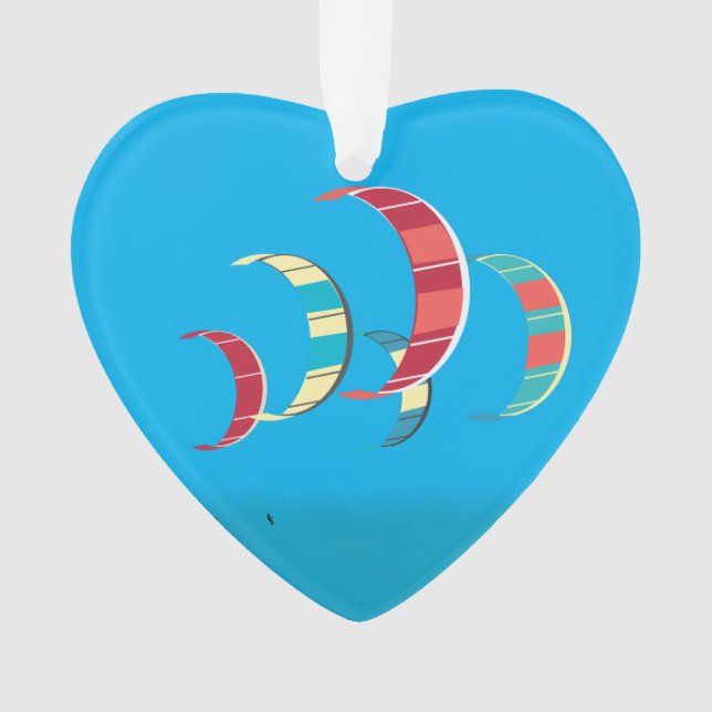 Blue Kiteboarding  Ornament (Front)