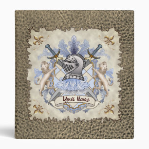 Blue Knight Family Crest Nom de famille classeur