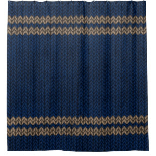 Blue Knit-look Stripe Pattern