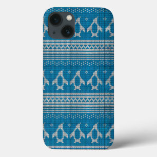 Blue Knitted Background iPhone 13 Case