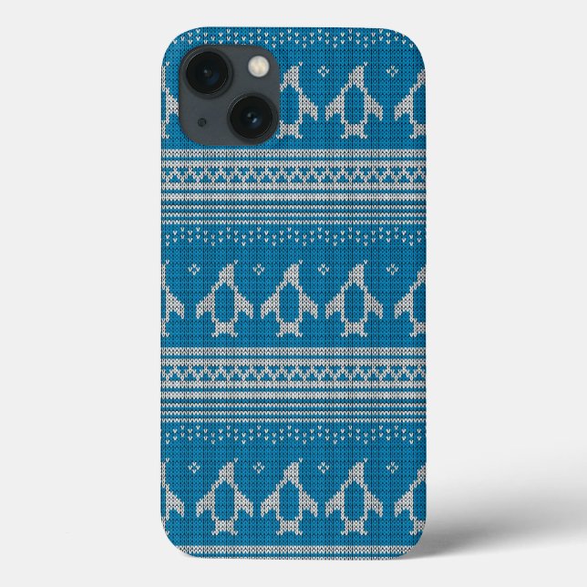 Blue Knitted Background Case-Mate iPhone Case (Back)