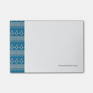 Blue Knitted Background Post-it Notes