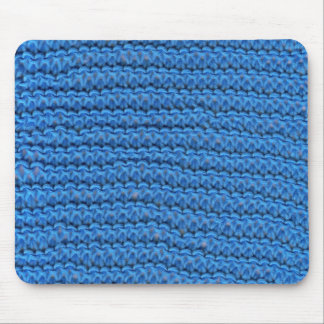 blue knitting mouse mat