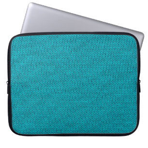 Blue Knitting Wool Texture Closeup Laptop Sleeve