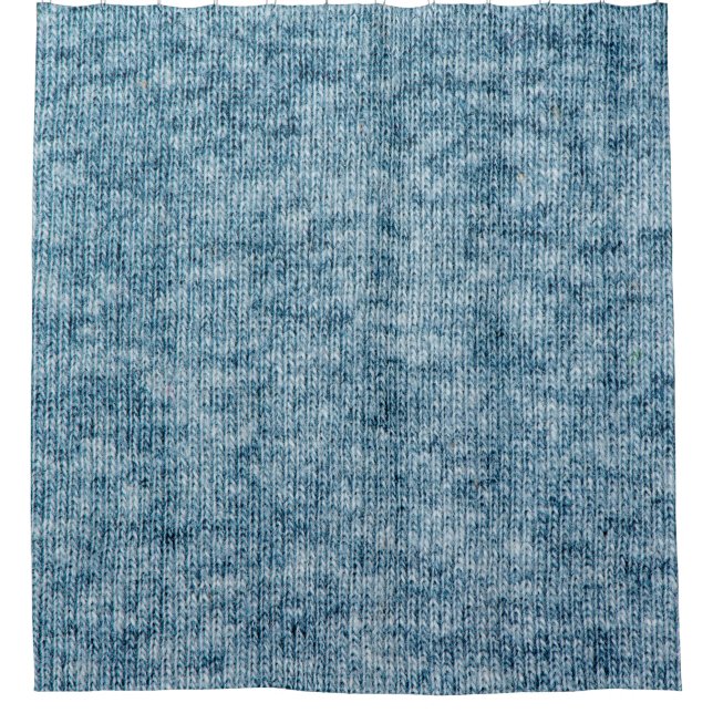 Blue knitting wool texture closeup photo backgroun (Front)