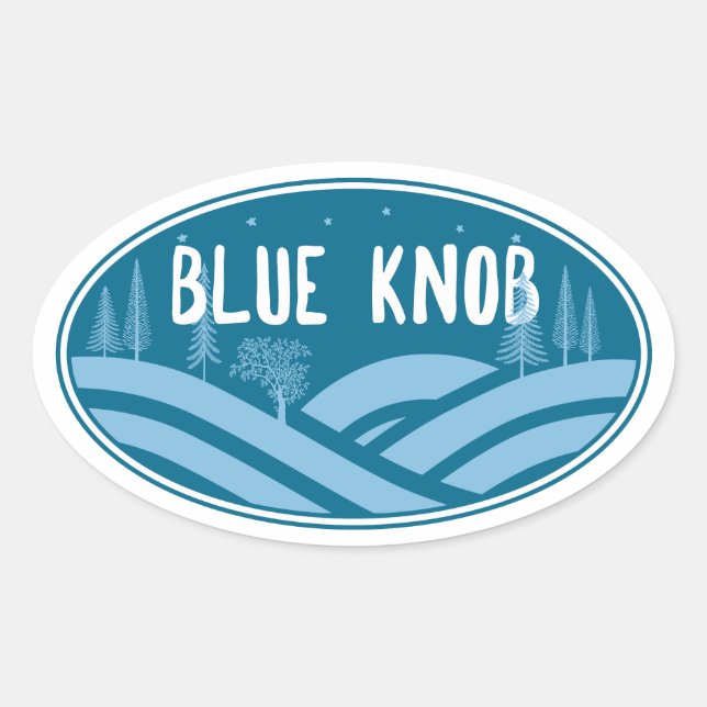 Blue Knob Pennsylvania Outdoors Oval Sticker (Front)