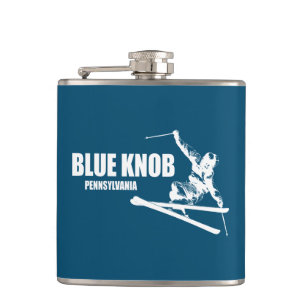 Blue Knob Pennsylvania Skier Hip Flask