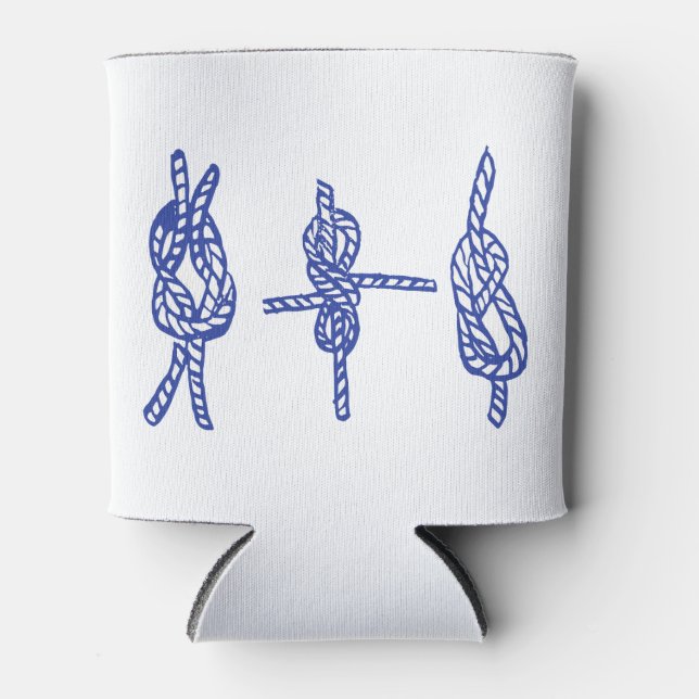 Blue Knots Can Cooler (Front)