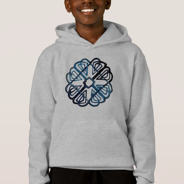 Blue Knotwork Flower (Front)