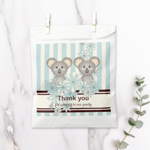 Blue Koala Twin Baby Shower / Kids Birthday Party Favour Bag