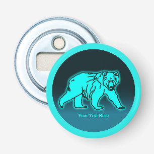 Blue Kodiak Bear Bottle Opener